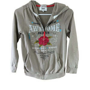 Ruum Zip Up Hooded Sweatshirt Girls Size Medium